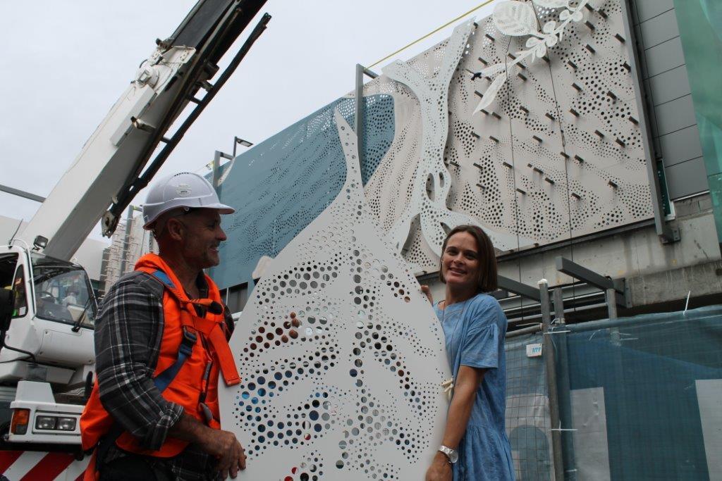 Installation of The Bay by Jade Oakley, Woolworths Double Bay, Sydney