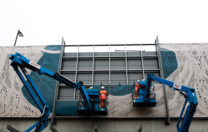 Installation of The Bay by Jade Oakley, Woolworths Double Bay, Sydney